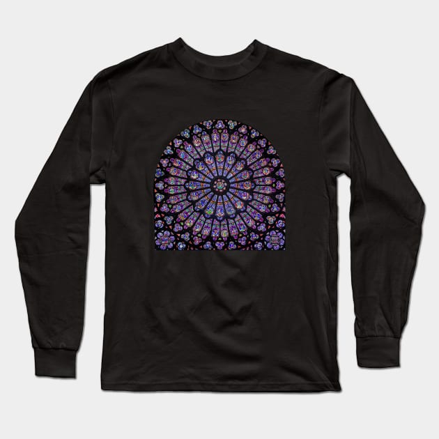 Rose Window Long Sleeve T-Shirt by DeepCut